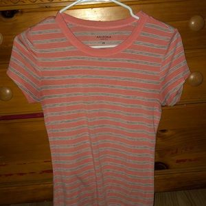 pink with grey stripes, t shirt